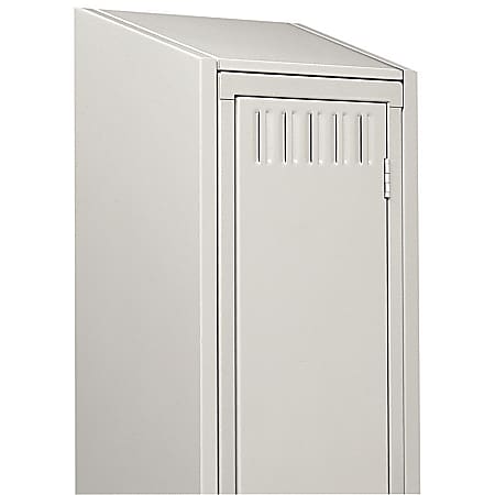 Tennsco Sloping Locker Top, 12"W x 18"D, Medium Gray