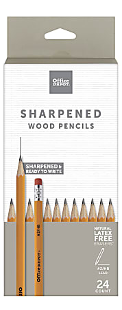 Office Depot® Brand Presharpened Wood Pencils, #2 Medium Soft Lead, Yellow, Pack Of 24 Pencils