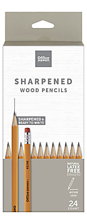 Office Depot&reg; Brand Presharpened Wood Pencils, #2 Medium Soft Lead, Yellow, Pack Of 24 Pencils
