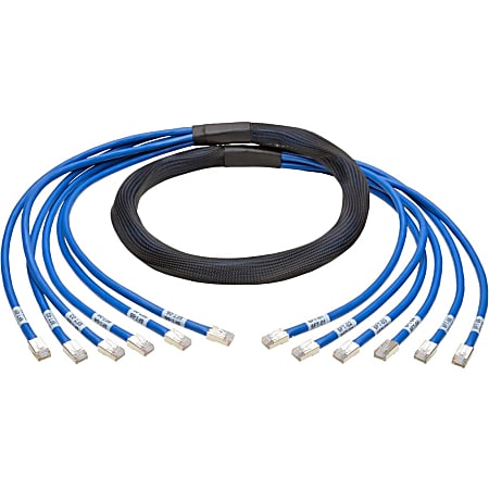 Tripp Lite 6ft Augmented Cat6 Cat6a Pre-Terminated Copper trunk Bundle 6xRJ45 M/M 6' - 6 ft - Blue