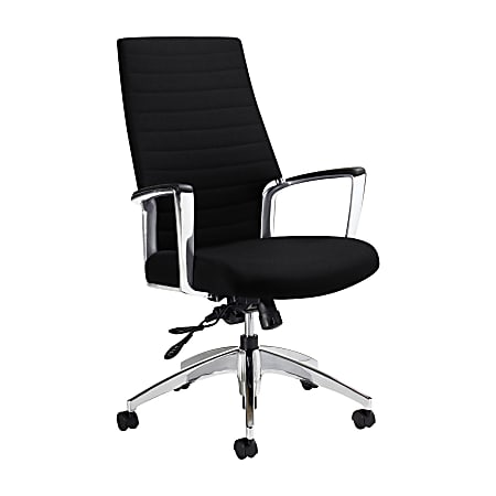 Global® Accord High-Back Tilter Chair, 44"H x 25"W x 25"D, Ebony