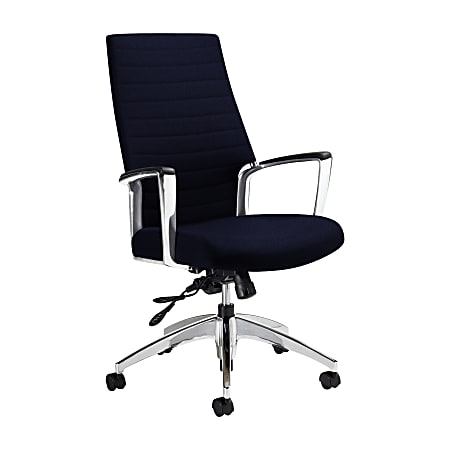Global® Accord High-Back Tilter Chair, 44"H x 25"W x 25"D, Midnight