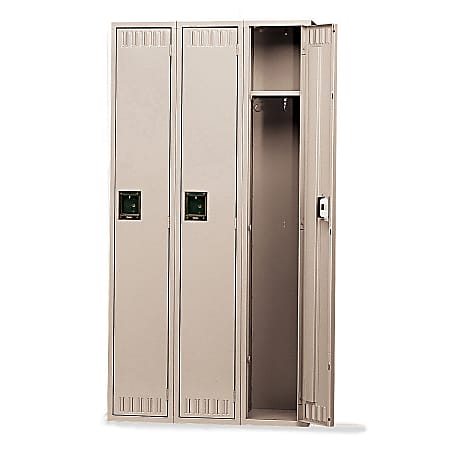 Tennsco Single-Tier Locker, 3-Wide, 72"H x 36"W x
