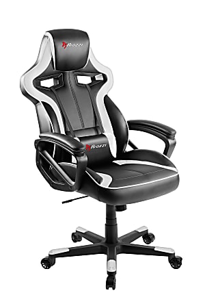 Arozzi Milano Enhanced Gaming Racing-Style Chair, Black/White