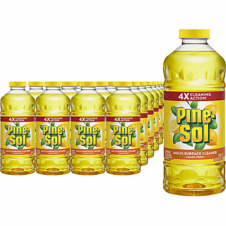 Pine-Sol All Purpose Multi-Surface Cleaner - Concentrate - 60 fl oz (1.9 quart) - Lemon Fresh Scent - 192 / Bundle - Yellow