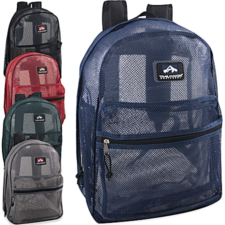 Trailmaker Mesh Backpacks, Assorted Colors, Case Of 24 Backpacks