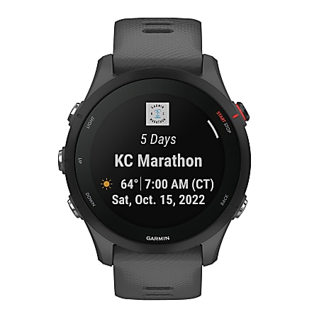 Garmin Forerunner 255 Running Smartwatch Slate Gray - Office Depot