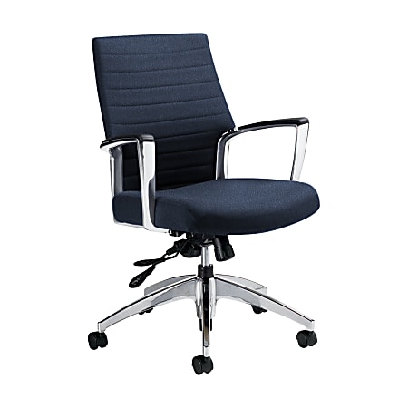 Global® Accord Mid-Back Tilter Chair, 37"H x 25"W x 25"D, Admiral