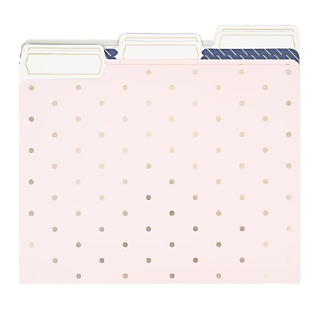 U Brands® Fashion File Folders, 1" Expansion, Letter Size, Classic Chic, Pack Of 6 Folders