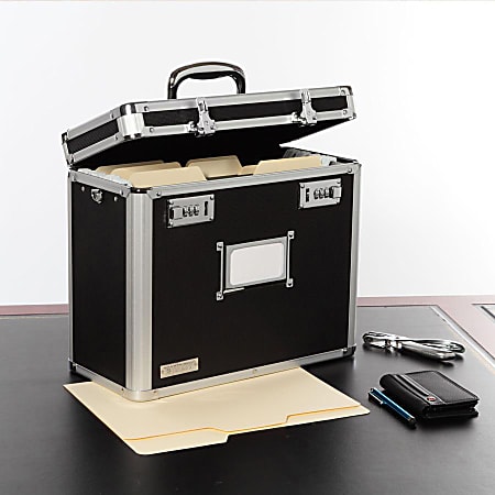 Vaultz Locking Personal Storage Box - Black