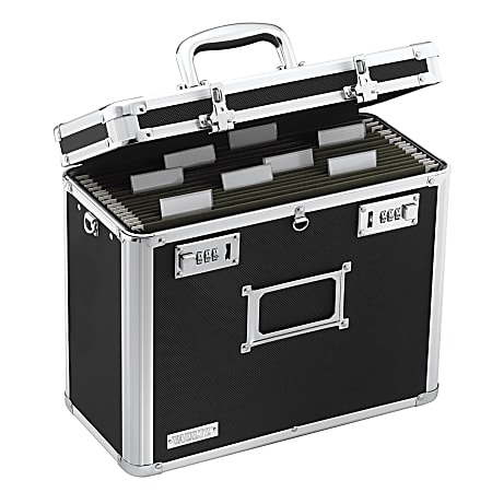 Vaultz Locking Storage File Tote Letter Size 12 14 x 13 34 x 7 14