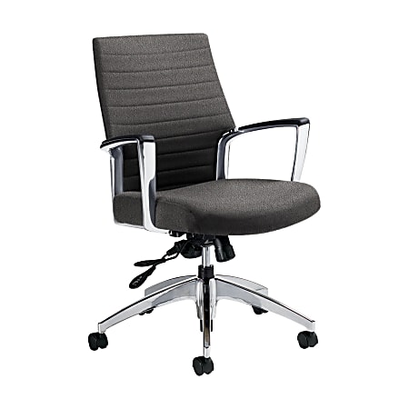 Global® Accord Mid-Back Tilter Chair, 37"H x 25"W x 25"D, Slate