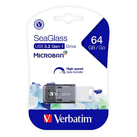 Verbatim® SeaGlass USB 3.2 Gen 1 Flash Drive,