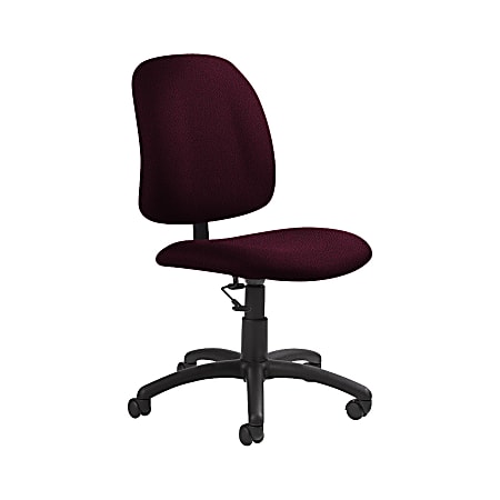 Global® Goal Low-Back Task Chair, 39"H x 20 1/2"W x 24 1/2"D, Vermilion/Black