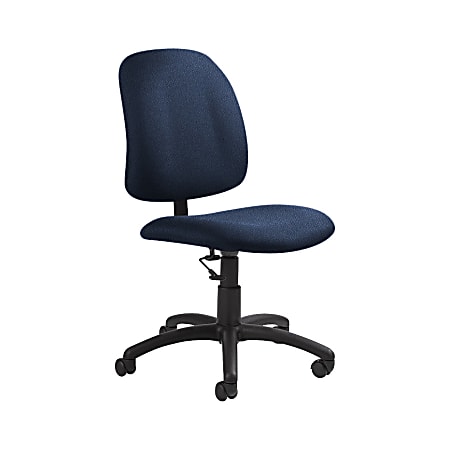 Global® Goal Low-Back Task Chair, 39"H x 20 1/2"W x 24 1/2"D, Admiral/Black
