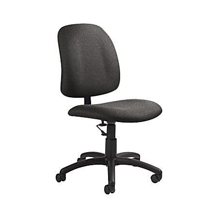 Global® Goal Low-Back Task Chair, 39"H x 20 1/2"W x 24 1/2"D, Slate/Black