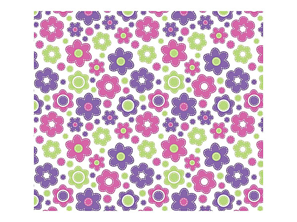 Deflecto FashionMat - Floor mat for classroom, home, home office - rectangular - 89 x 101.6 cm - lazy daisies