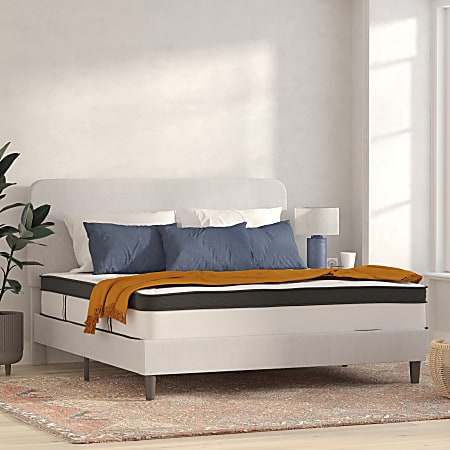 Flash Furniture Capri Comfortable Sleep 12" Foam And Pocket Spring Mattress In a Box, King, 12"H x 75-1/2"W x 81"D