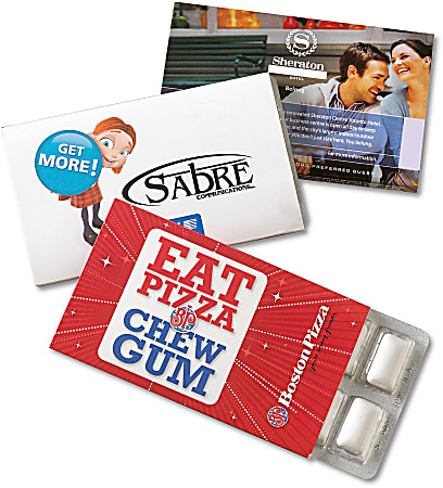 Custom Personalized Full Color Sugar Free Peppermint Gum Pack