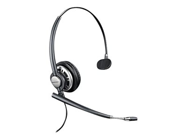 Plantronics® EncorePro HW710 Monaural Over-The-Head Customer Service Headset, 78712-101, Gray