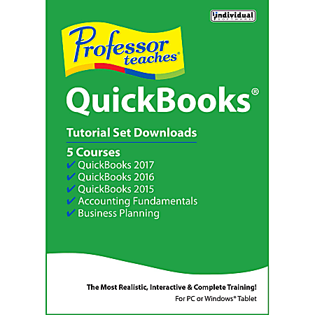 Professor Teaches® QuickBooks® 2017 Tutorial Set Download