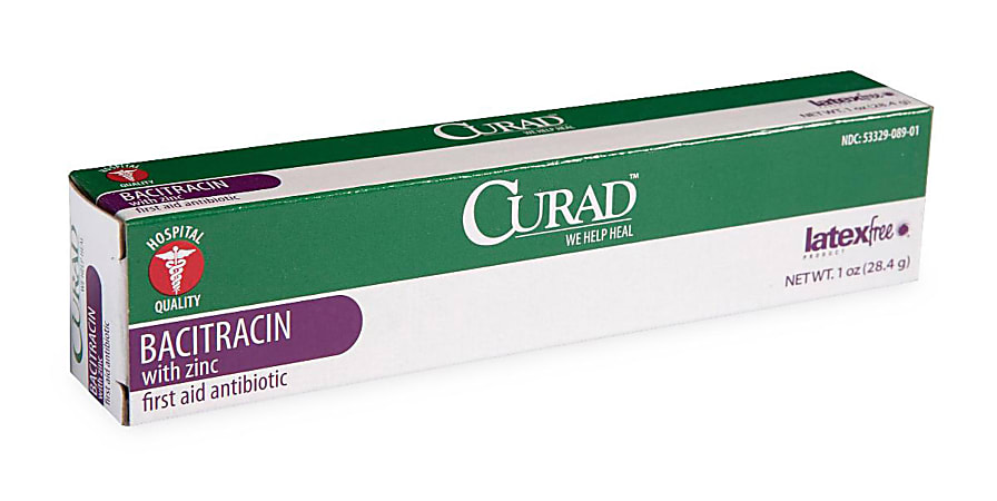 CURAD® Bacitracin Ointment With Zinc, 1 Oz Tubes, Pack Of 12