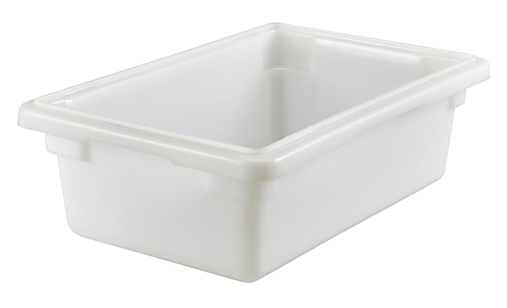 Cambro Poly Food Storage Boxes, 6"H x 12"W x 18"D, White, Case Of 6 Boxes