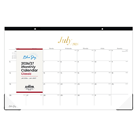 DESK PAD PLANNING CALENDAR BS ELEVATED - 17X11 AY26-27 MONTHLY 
