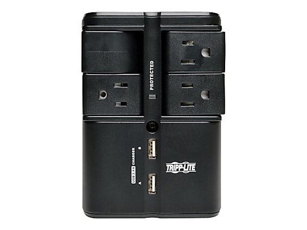 Tripp Lite Surge 4 Outlet 3.4A USB Charger Tablet Smartphone Ipad Iphone - Surge protector - 15 A - AC 120 V - 1800 Watt - output connectors: 4 - black