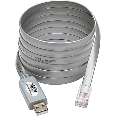 Eaton Tripp Lite Series USB-A to RJ45 Serial Rollover Cable (M/M) - Cisco Compatible, 250 Kbps, 6 ft. (1.83 m), Gray - Serial  - U209006RJ45X