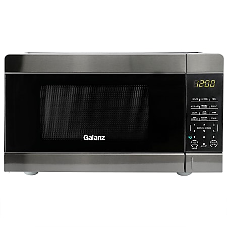 Galanz 0.9 Cu. Ft. 10 Level 900W Countertop Microwave Gray Office Depot
