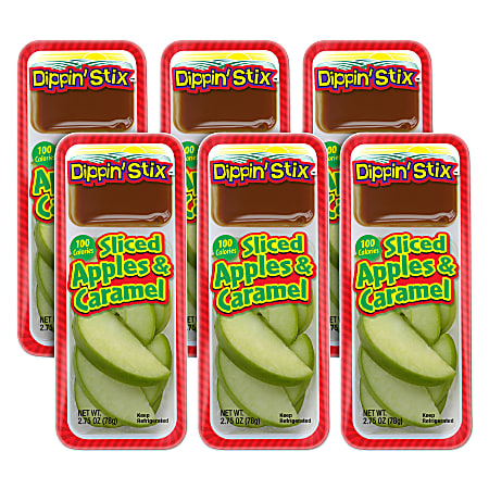 Dippin' Stix Sliced Apples And Caramel, 2.75 Oz, Pack Of 6