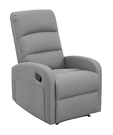 New Ridge Home Goods Charlotte Recliner, Cement