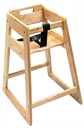 CSL Deluxe Wood Highchair Light Brown Office Depot