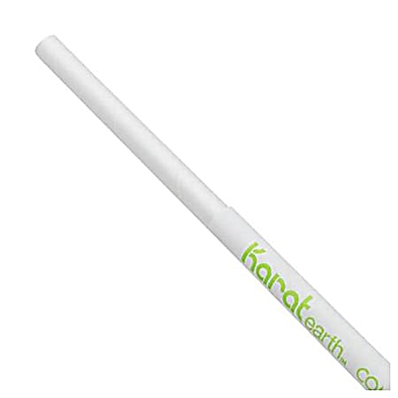 Karat Earth Jumbo Wrapped Paper Straws, 7-3/4" x 3/16", White, Case Of 2000 Straws