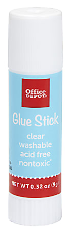 Office Depot Brand Glue Sticks 1.4 Oz Clear Pack Of 3 Glue Sticks
