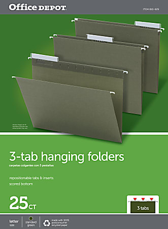 Office Depot Brand Hanging Folders 13 Cut Letter Size 100percent ...