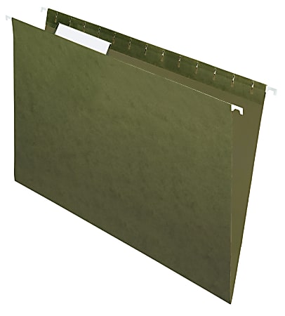 Office Depot® Brand Hanging Folders, 1/3 Cut, Legal Size, 100% Recycled, Green, Pack Of 25