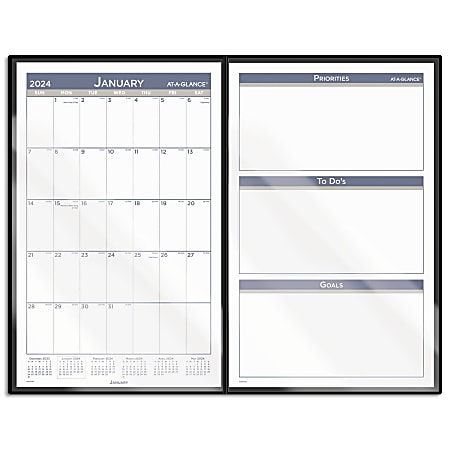 2024 AT-A-GLANCE® Foldable Monthly Desk Pad Calendar, 10-1/4" x 16-1/4", January to December 2024, SK23FD00