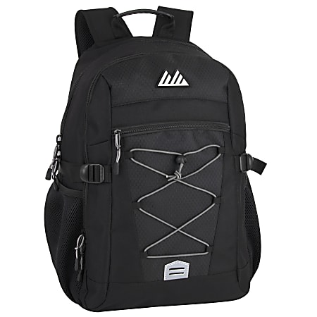 Trailmaker Bungee Backpack With 17" Laptop Sleeve, Black