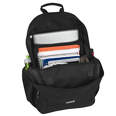 Trailmaker Bungee Backpack With 17 Laptop Sleeve Black - Office Depot