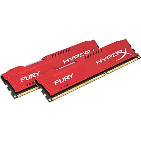 Kingston HyperX Fury 16GB DDR3 SDRAM Memory Module - For Desktop PC - 16 GB (2 x 8 GB) DDR3 SDRAM - CL10 - 1.50 V - Non-ECC - Unbuffered - 240-pin - DIMM