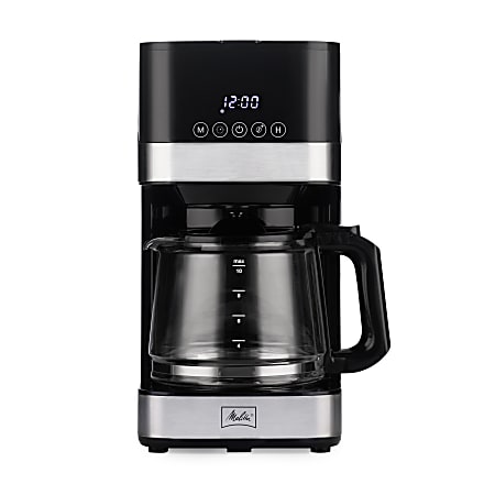 Melitta Aroma Tocco 10-Cup Programmable Drip Coffee Maker With Glass Carafe And Touch Control Display, Black