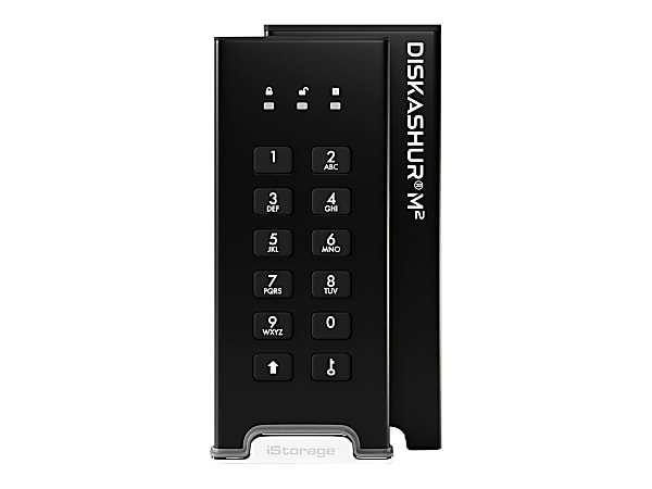 iStorage diskAshur M² - SSD - encrypted - 500 GB - external (portable) - USB 3.2 Gen 1 - 256-bit AES-XTS, FIPS 197 PUB, FIPS 140-3 Level 3 - TAA Compliant