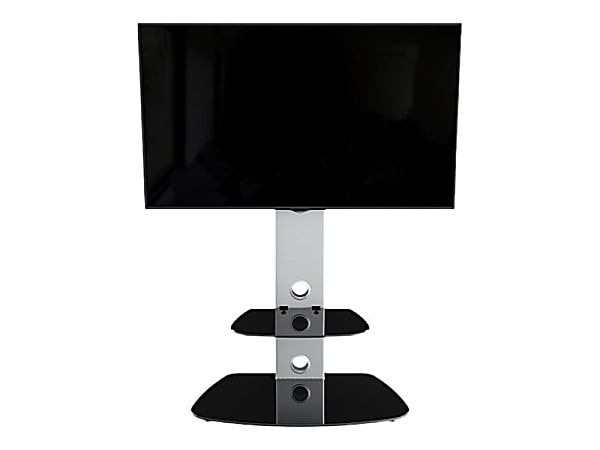 AVF Lucerne FSL700LUCS-A - Stand - for flat panel / AV equipment - tempered glass - black, silver effect - screen size: 32"-65" - floor-standing
