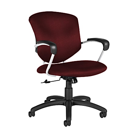 Global® Supra Tilter Chair, Mid-Back, 39"H x 26"W x 26"D, Red Rose/Black