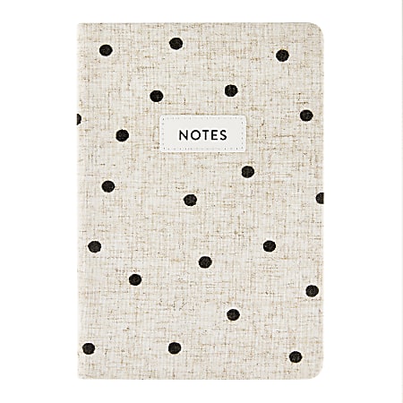 Eccolo Hardcover Journal, 6&rdquo; x 8&rdquo;, College Rule, 256 Pages, Polka Dot