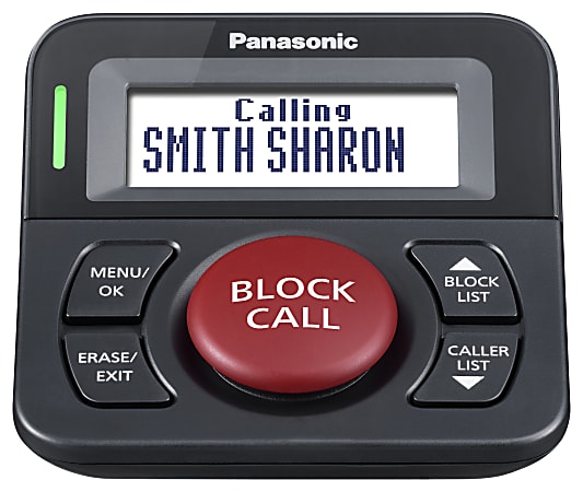 Panasonic® KX-TGA710 Call Block Button With Bilingual Talking Caller ID, Black