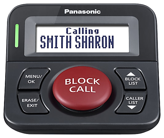 Panasonic® KX-TGA710 Call Block Button With Bilingual Talking Caller ID, Black