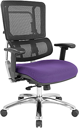 Office Star™ 99662C Pro Vertical Ergonomic High-Back Mesh Office Chair, Purple